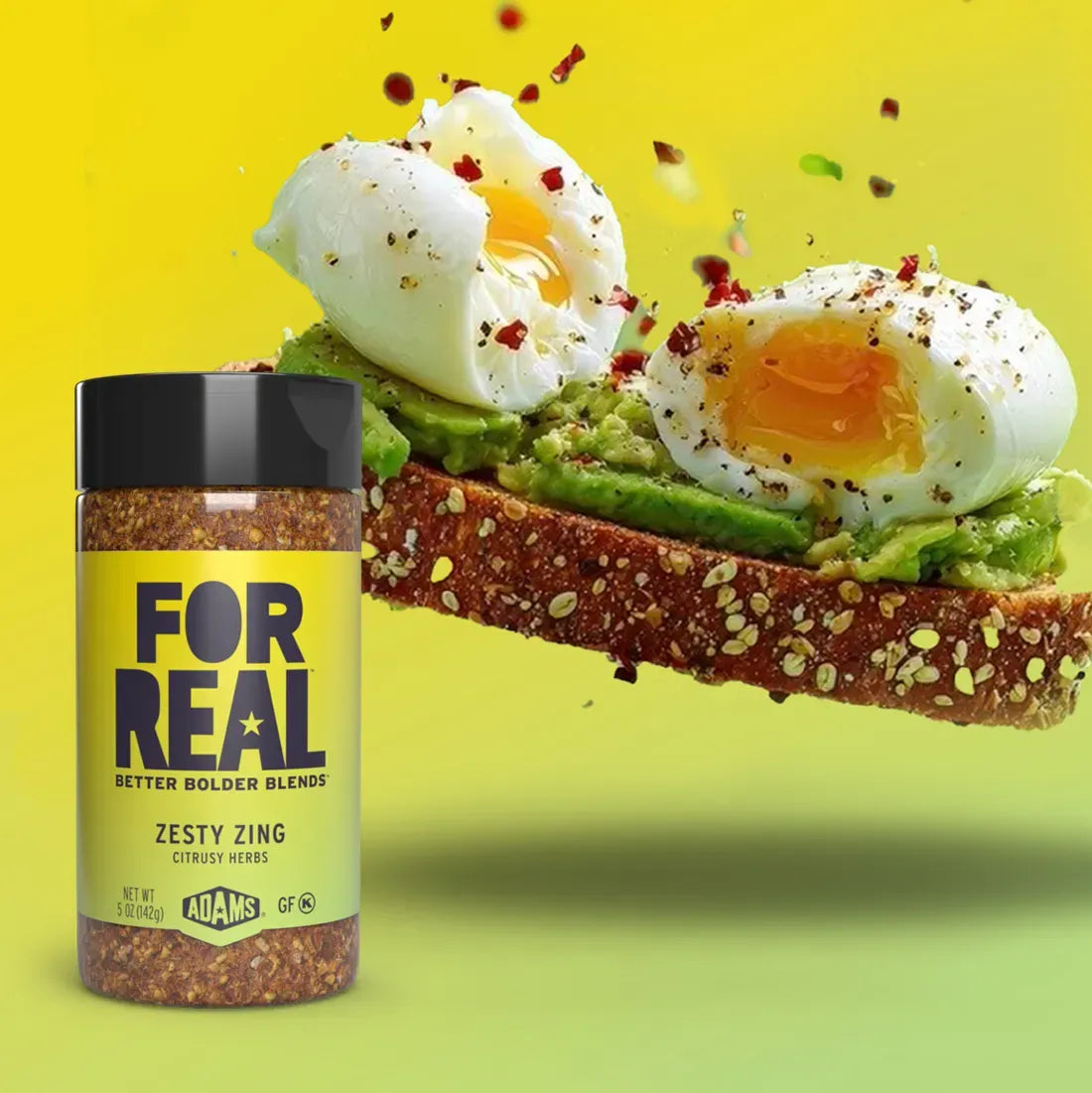 FOR REAL Zesty Zing Avocado Egg Toast