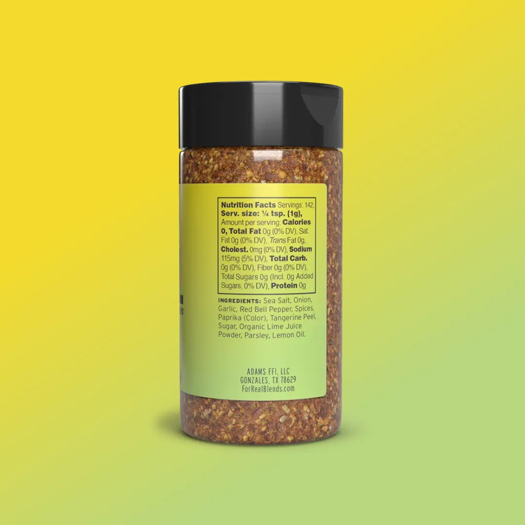 FOR REAL Zesty Zing NFP Ingredients