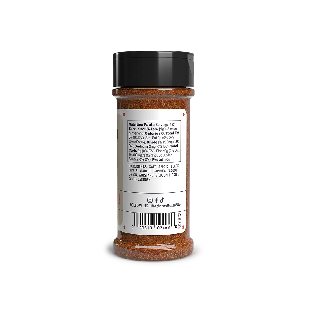 Adams Cajun Seasoning NFP Ingredients