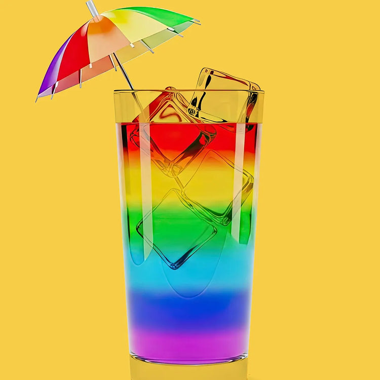 Rainbow Lemonade made with Crayola Food Coloring